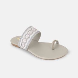 Anouk Women Embellished Party One Toe Flats-39