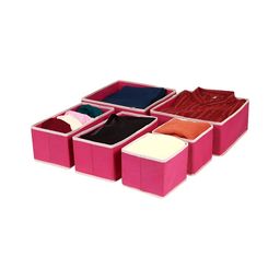 HOUSE OF QUIRK Pink Set of 6 Regular Drawer Organiser Organisers image 3