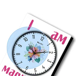 OLIVE TREE White & Black Printed Rectangular Shaped Contemporary Wall Clock image 2