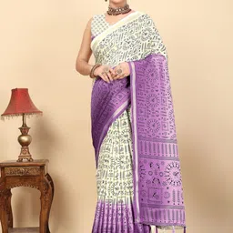 J 6 DESIGNER Ethnic Motifs Printed Saree with Blouse Piece-picture-42
