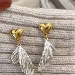 Aurum & You Heart Shaped Drop Earrings-39