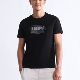 USPA Sport Men Typography Printed Round Neck Cotton Slim Fit T-shirt-image-50