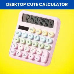 Desktop Calculator, 12-Digit Large LCD and Large Buttons for Office, Homes C444 Basic Calculator-48