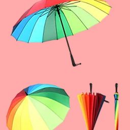 D-Rainbow Umbrella (65CM) Heavy Quality PCAK OF-1 Umbrella-image-85