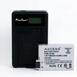 Axcess LP-E8 Battery and Smart LCD Display Single USB Charger for Canon EOS 650D, 700DCamera Battery Charger-image-33