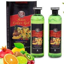 Fruit Vinegar Ammonia Free 10 Minutes Hair Color Colour Gel -C , Natural Black-24