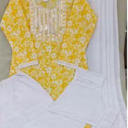 Cotton Blend Women Kurti With Dupatta & Bottomwear-image-73