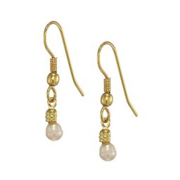 Estele Gold-Plated Teardrop Shaped Drop Earrings image 2