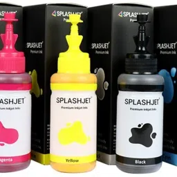 Splashjet Sublimation Ink for EP L805, L800, L1800 Printers - (C,M,Y,Bk,LC,LM x 70g) Black + Tri Color Combo Pack Ink Bottle-image-14