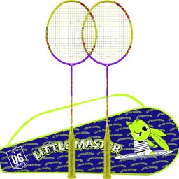 Sports Little Master Badminton Racket Pair Cover | String Tension 28 LBS | Purple Strung Badminton Racquet-image-35