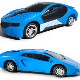 3D Remote Control Car with Lighting Effects Speed Racer RC Car 2-in-1 Set-image-126