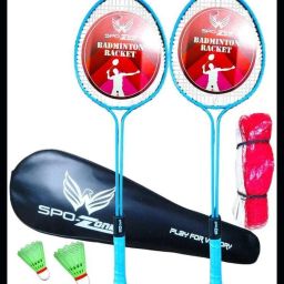 Badminton Racket With 2 Piece Plastic Shuttlecock-78 Badminton Kit-image-51