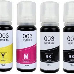 HV Cartridges 003 Refill Ink for Epson L3110,L3115,L3116,L3150,L1110,L3151,L3152,L3156 Printer Black + Tri Color Combo Pack Ink Bottle-image-97