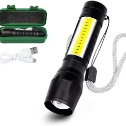 LED Flashlight with COB Light Mini Waterproof Portable LED 4 hrs Torch Emergency Light-13