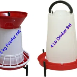 Chick drinker 4 ltr and Feeder 2.5kg set (Set of 2 nos) Tube Bird Feeder-picture-16