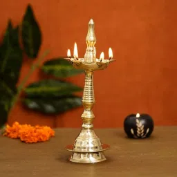 agromech TABLE DIYA Brass (Pack of 2) Table Diya Set image 4