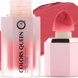Highly Pigmented Matte Liquid Blush for Face, Lips & Eyes with Sponge Applicator-6