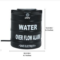 generic Water Tank Overflow Alarm with Electric Sensor | Loud Audible Alert System for Overhead and Underground Tanks | Prevents Water Wastage Water Level Indicator (Black) image 4