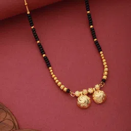Aadvik Designs Gold-Plated Beaded Beaded Mangalsutra image 2