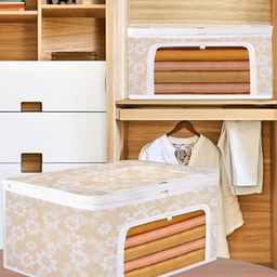 Kuber Industries Beige & White Printed Drawer Organiser image 2