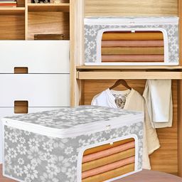Kuber Industries Grey & White Printed Drawer Organiser image 2