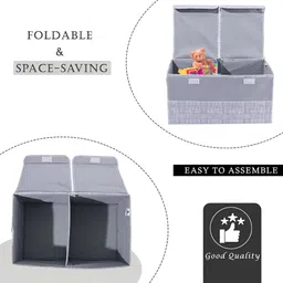 Kuber Industries Grey 4 Pieces Regular Drawer Organisers image 2