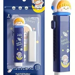 Astro Push Pull Eraser Set for Kids - Fancy Stationery & Birthday Gift Non-Toxic Eraser-18