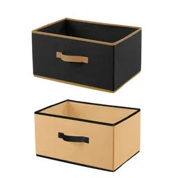 Kuber Industries Set Of 4 Solid Rectangular Foldable Storage Organizers image 3