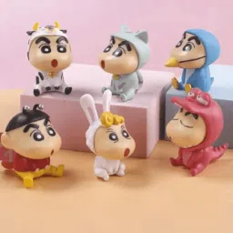 Shinchan Naughty Gang - Set of 6 | Cute Cartoon Toys | Fun Playset for Kids-10