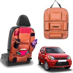 Peepsstore pack of 1 Tan,Orange colour car organizer bags for Alto 800 2019 Car Multi Pocket-image-77