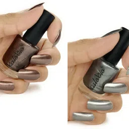 Metallic Nail Enamel - Peanut & Silver-Chrome M17/M18-image-39