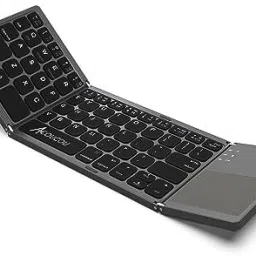 VOOCME Foldable Bluetooth Keyboard, Wireless Bluetooth Keyboard with Touchpad, Compatible with iOS, Windows, Android Smartphones, Tablets, Laptops and etc. Laptop Accessory-16