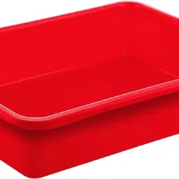 Multiuses Rectangular Plastic Large Tray, Bin, Organizer (Red) Tray-12