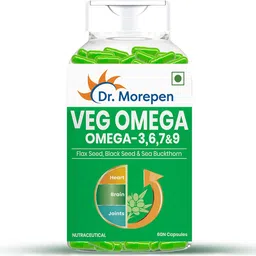 dr. morepen Veg Omega 3,6,7 & 9 Fatty Acid with Flax Seed Oil|500mg|Supports Joints & Heart-picture-27