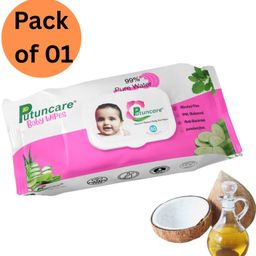 Soft Cleansing Baby Wet Wipes with lid | Aloe Vera and 99% Pure Water pack of 1-image-36