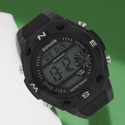 By Sonata Digital Watch - For Men NT77033PP04-image-40