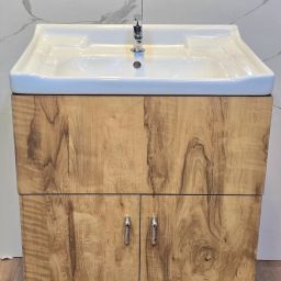 Engineering Wood Made Vanity Cabinet With Ceramic Wash Basin Under Counter Basin-image-31