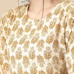 7threads KALINI Floral Printed Crepe Kurta image 3