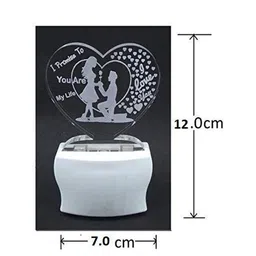 NMII Transparent & White Abstract Shaped Table Lamp image 2