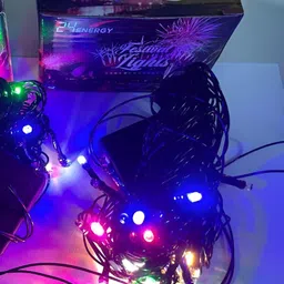 SPARK WORLD 2-Pcs Green & Pink Rice Shape LED Fairy String Lights image 2