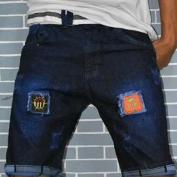 Self Design Men Denim Blue Denim Shorts-image-26