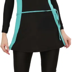 Swimming Dress for Women, Swimming Costume with Zipper & Removable Pad Solid Women Swim-dress Black, Green Swimsuit-image-47