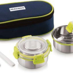 Clip Lock, Leak Proof Containers & Bag, Stainless Steel 2 Containers Lunch Box-20