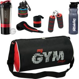 New gym bag combo for gym bag gym shaker bottle wrist band hand gripper Fitness Accessory Kit Kit-10