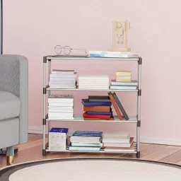 srmaji store Multipurposar Storage rack Plastic Open Book Shelf image 5