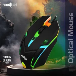 Frontech MS-0067 RGB optical mouse,1500 dpi,anti skid,3 buttons USB mouse Wired Right Handed Optical Gaming Mouse image 2