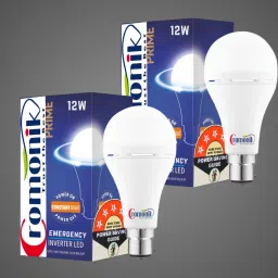 (Pack of 2)-Durable Rechargeable 12W LED Bulb 4 hrs Bulb Emergency Light-picture-6