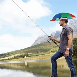 Rainbow Umbrella Hat Hands free Z16 Umbrella-picture-19