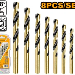 AKDB0801 8 Pcs HSS twist drill bits set-45