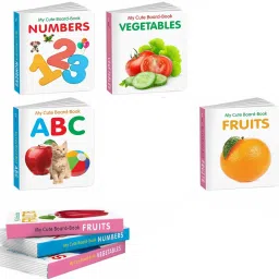 Children Baby Pocket Books Set of 4 ABC ,Numbers Veg Fruits-25